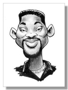 Will Smith drawn by caricature artist Rick Wright